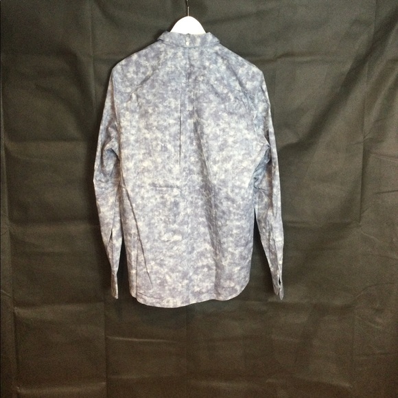 ODIN NEW YORK BLUE TIE-DYE CASUAL BUTTON DOWN SHIRT NWT SZ M - Picture 4 of 7